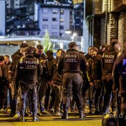 Policia en un partit de la selecció.