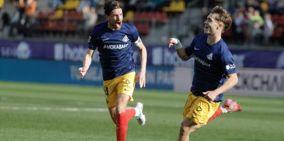 Instants després del gol de l'FC Andorra