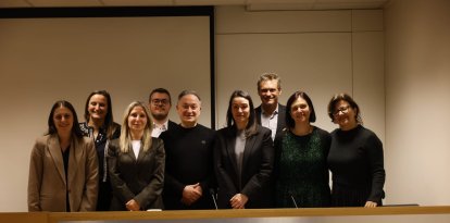 La nova degana del Col·legi d'Advocats d'Andorra, Margarida Marticella, amb el seu equip durant les eleccions.