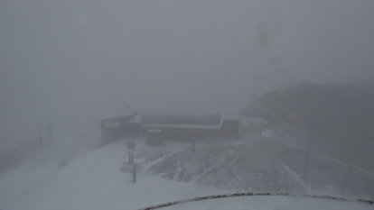 Neu al Pas de la Casa des de les càmeres de Grandvalira