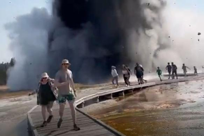 Moment de l'erupció hidrotermal