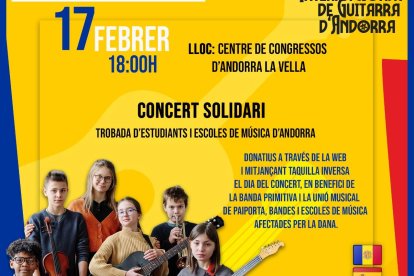 Cartell del concert benefic del VII Festival Internacional de Guitarra d'Andorra