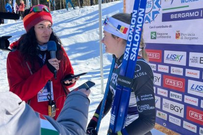 Gina del Rio després de la cursa esprint en estil clàssic