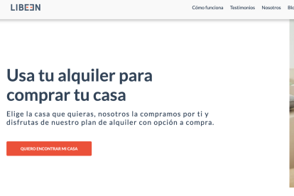 La pàgina web de Libeen