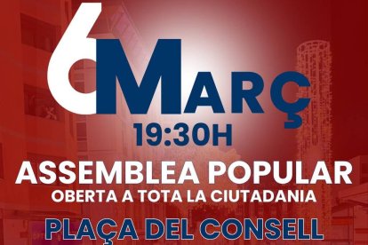 Mobilització de la coordinadora de l'habitatge contra l'aprovació de la llei òmnibus