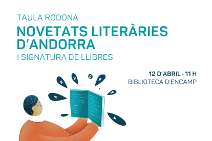 El cartell de la taula rodona per presentar les novetats literàries.