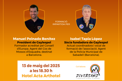 Cartell de la formació impartida per l'associació Gaylespol.