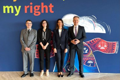 La delegació andorrana a la 78a assemblea.