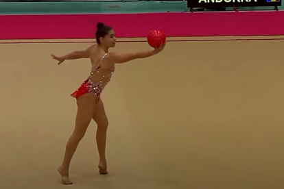 Berta Miquel durant l'exercici.