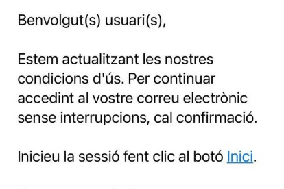 El correu fraudulent.