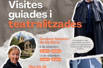 Cartell de les visites teatralitzades a Encamp