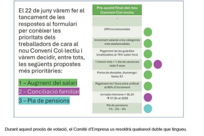 El document que van rebre els treballadors.
