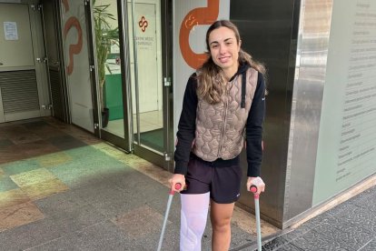 Clàudia Garcia, després de l’operació.