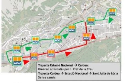 Trajecte del bus nocturn afectat