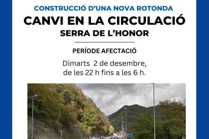 Cartell on mobilitat informa del canvi de circulació