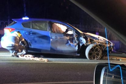 El vehicle accidentat a Ransol.