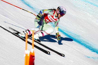 Cande Moreno, en un dels descensos a St. Moritz