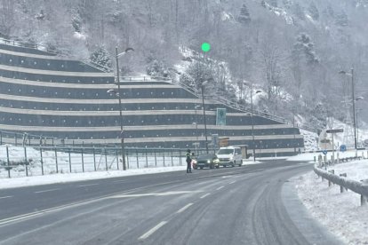 Un control d'equipaments a Meritxell aquest matí.