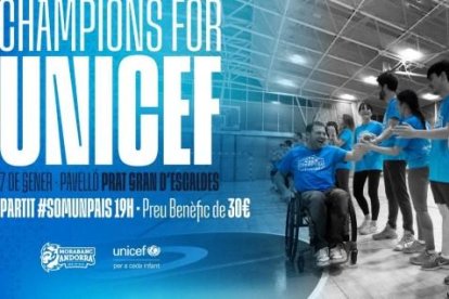 El cartell de Champions for Unicef.
