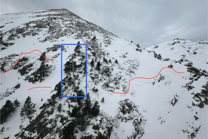 Tirs controlats del Coex per evitar allaus .