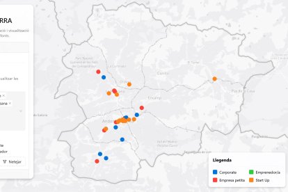 El mapa interactiu per visualitzar les empreses innovadores d’Andorra
