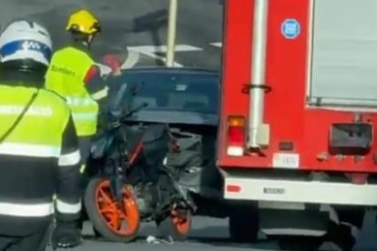 Accident a la rotonda d'Engolasters.