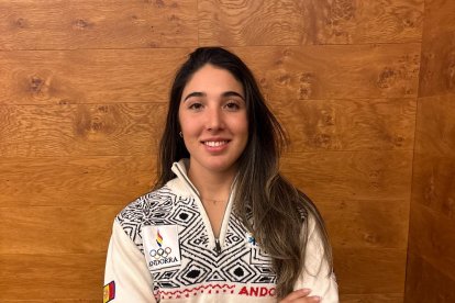 Cande Moreno, abans dels Jocs d’hivern.