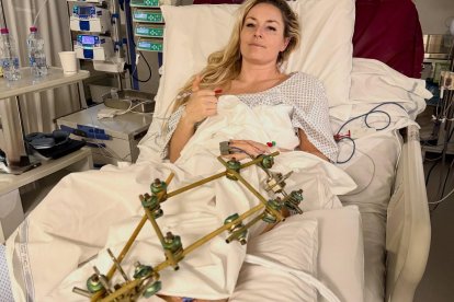 Lindsey Vonn a l'hospital després de l'operació de genoll
