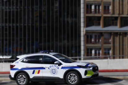 Un cotxe de la policia a Escaldes-Engordany.