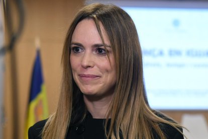 La secretària d’Estat d’Igualtat i Participació Ciutadana, Mariona Cadena, durant l'acte.