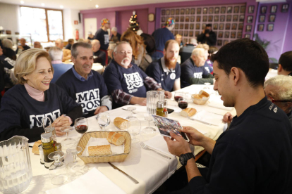David Navarro durant el dinar amb padrins que van celebrar dimecres.
