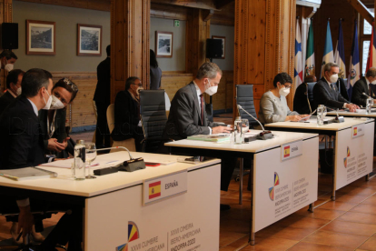 La delegació espanyola abans de l'inici de la reunió