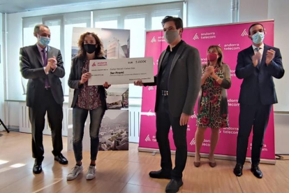 Entrega del tercer premi del concurs per al nou edifici d'Andorra Telecom