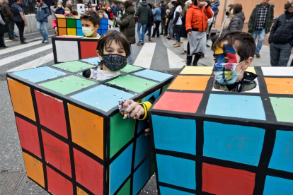 Rua de carnaval a les escoles de la Massana