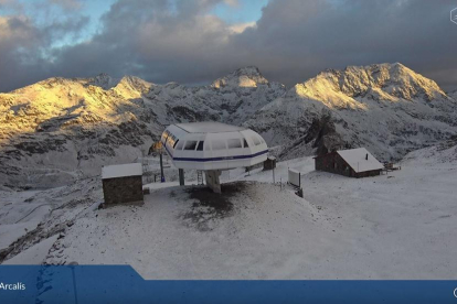 Neu aquest matí a Ordino Arcalís