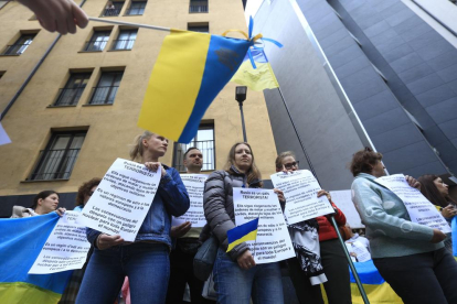 Protesta dels ucraïnesos contra Rússia