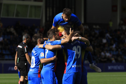 FC Andorra - Ponferradina. Celebrant el primer gol