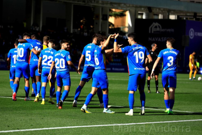 FC Andorra - Ponferradina. Celebrant el primer gol