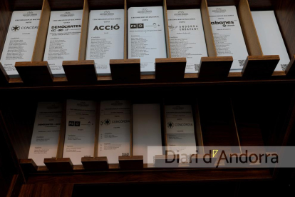 Butlletes preparades en un col·legi electoral