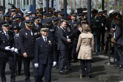 Espot a l'acte d'honor a la bandera a la plaça del Poble