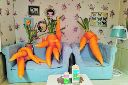 Jugar amb hortalisses mai havia estat tan divertit! El lector participa al concurs de fotografia del DMG d'aquest estiu amb aquesta divertida imatge. “Fent zàping #carrotes d'un altre planeta”, expressa.