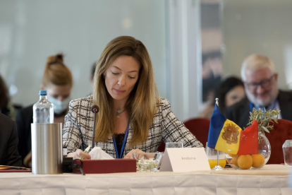 La ministra de Salut, Helena Mas, durant la 10a Reunió de petits països de la Regió europea de l'OMS.