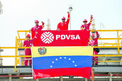 Treballadors de Petróleos de Venezuela.