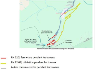 Desviació trànsit al coll de Pimorent per obres