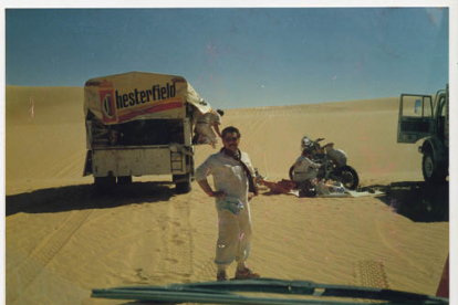 Jordi Ginesta en un dels 35 Dakars que ha disputat.