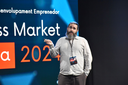 Una presentació ‘pitch’ del fòrum Andorra Business Market, ahir.