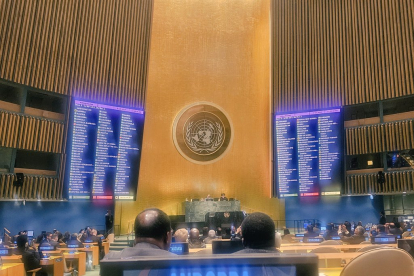 Assemblea de l'ONU celebrada avui