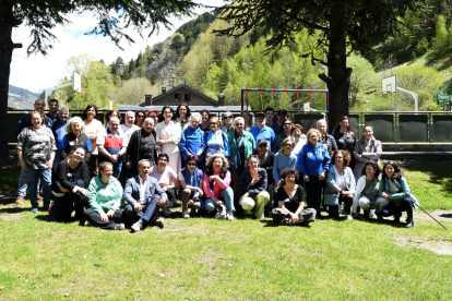 Els participants avui a la casa de colònies d'AINA