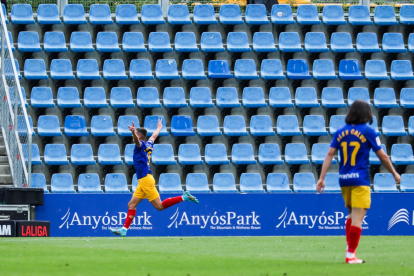 L'FC Andorra celebrant la victòria