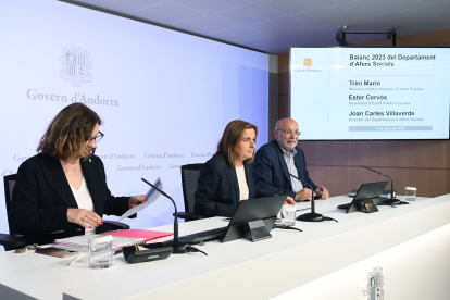 Roda de premsa del balanç del 2023 del departament d'Afers Socials